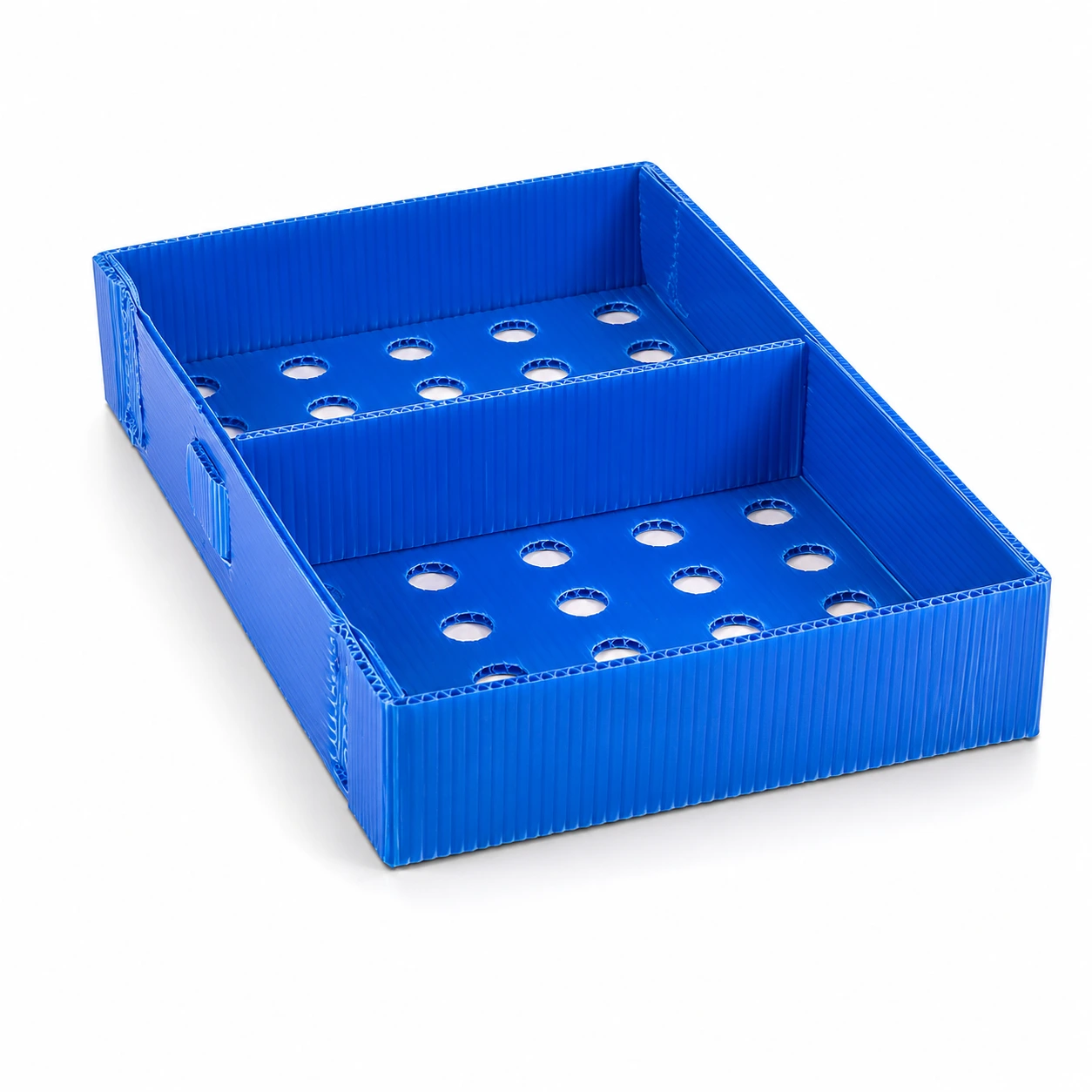 8 Fluted Corrugated PP Sheet Blue for industrial packaging lightweight durable plastic sheet